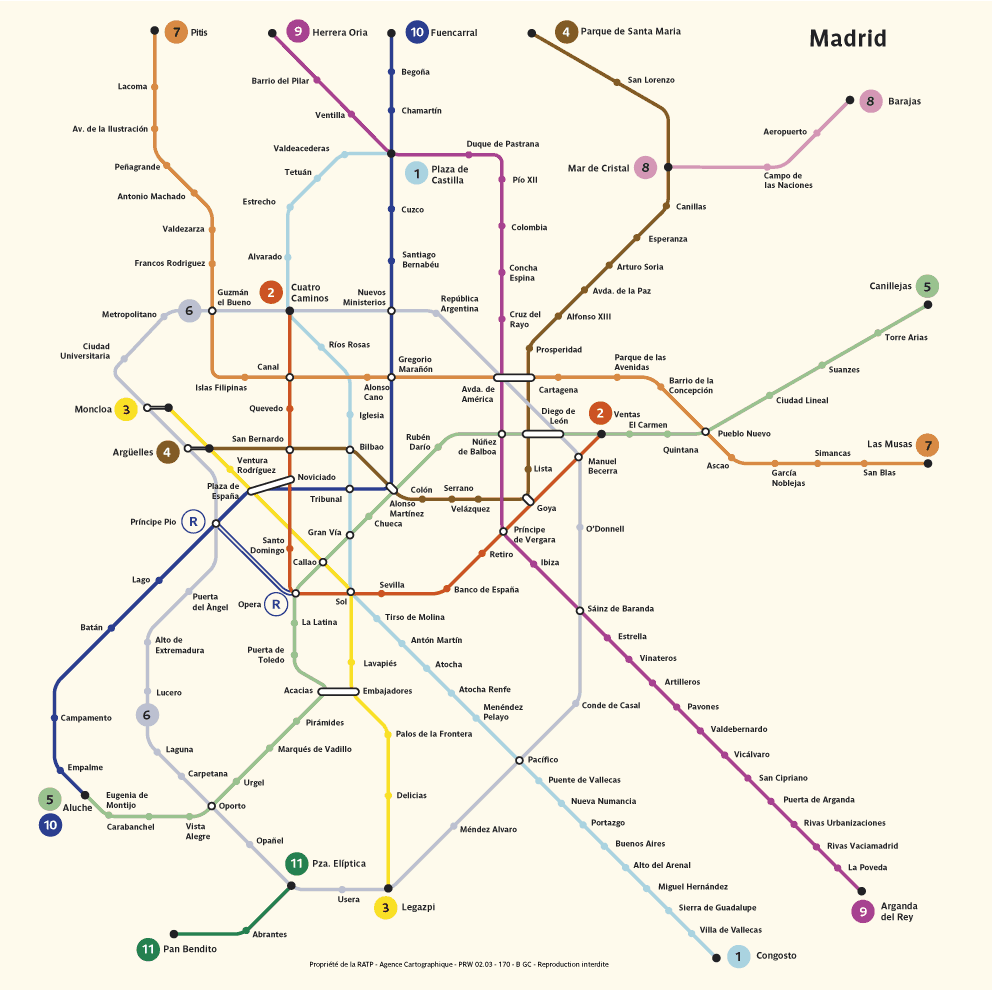 Кольцевая линия метро мадрид